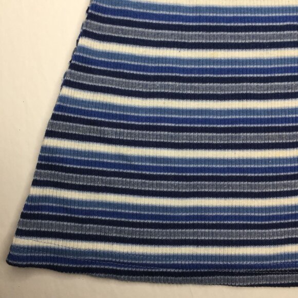 Filati Girl's Sleeveless Dress Striped Blue Gray White Summer Spring Tank Straps - Picture 3 of 7